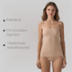 Майка женская бежевая базовая на тонких бретелях MISS COMFORT M - изображение 3