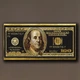 Картина сто доларів - Golden 100 Dollars - 70х140 см - зображення 1