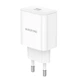 Мережевий зарядний пристрій Borofone BA81A Speedy Charger 1 Type-C PD20W (5V/3A, 9V/2.22A, 12V/1.67A) White - зображення 1