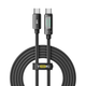 Кабель для зарядки та обміну даними USB YOKI YK-DI88 DISPLAY Series Type-C to Type-C 100W (5A/20V) 2m Black - зображення 9