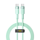 Кабель для зарядки и обмена данными USB YOKI YK-ST41 STYLE Series Type-C to Type-C 60W (3A/20V) 1.2m Зеленый - изображение 7