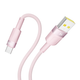 Кабель для зарядки и обмена данными USB YOKI YK-ST41 STYLE Series USB/Type C 60W (3A/20V), 1.2 метра, Розовый - изображение 12