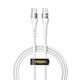 Кабель для зарядки и обмена данными USB YOKI YK-EX11 EXTRA Series Type-C to Type-C 60W (3A/20V) 1.2m White - изображение 8