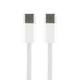 Кабель Type-C — Type-C 60W нейлон 1м білий для iPhone 15 MacBook iPad Pro швидка зарядка - зображення 1