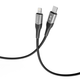 Кабель для зарядки USB Ridea RC-US42 UltraStrong Type-C to Lightning 30W (10V/3A) 1.2m Черный - изображение 1