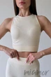 Топ бесшовный InSecret Cropped Tank Top Arctic Wolf S/M Молочный - изображение 1