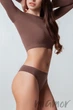 Tоп-лонгслив бесшовный с длинным рукавом Giulia Crop Top DEEP TAUPE S/M Тауп - изображение 7