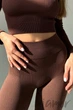 Легінси в рубчик з пуш-апом INSECRET Leggings RIBBED Push-Up CHICORY COFFEE L/XL Темно-коричневі - зображення 5