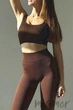 Легінси в рубчик з пуш-апом INSECRET Leggings RIBBED Push-Up CHICORY COFFEE L/XL Темно-коричневі - зображення 6
