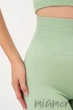 Леггинсы бесшовные в рубчик с пуш-ап эффектом GIULIA Leggings RIB Push Up GREEN ASH S/M Фісташкові - изображение 3