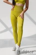 Леггинсы бесшовные в рубчик с пуш-ап эффектом GIULIA Leggings RIB Push Up FRAGILE SPROUT S/M Салатовые - изображение 1