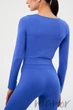Tоп-лонгслив бесшовный с длинным рукавом Giulia Crop Top AMPARO BLUE S/M Синий - изображение 2