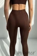 Легінси безшовні в рубчик InSecret Leggings Basic Ribbed CHICORY COFFEE S/M Темно-коричневі - зображення 3