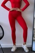 Леггинсы бесшовные InSecret Leggings Basic 02 AURORA RED S/M Красные - изображение 1