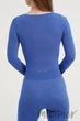 Tоп-лонгслив бесшовный с длинным рукавом Giulia Crop Top SKYDIVER S/M Синий - изображение 2