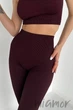 Леггинсы в рубчик с пуш-апом INSECRET Leggings RIBBED Push-Up MARSALA S/M Бордовые - изображение 4