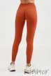 Леггинсы бесшовные в рубчик с пуш-ап эффектом GIULIA Leggings RIB Push Up CORAL ROSE S/M Оранжевые - изображение 1
