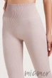 Леггинсы бесшовные в рубчик с пуш-ап эффектом GIULIA Leggings RIB Push Up BURNISHED LILAC L/XL Розовая пудра - изображение 3