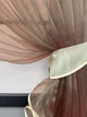 Кухонні шторки VR-Textil № 060к "Дует" з підв'язками жовтий з бордово-зеленим 320х170 см (52-0057) - зображення 5