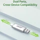 Флеш память Acer UT300 256GB Серый металл USB 3.2 Gen 1 Dual Drive Type-C и Type-A для смартфона ноутбука и ПК (UT300-256GB) - изображение 7