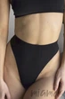 Трусики-стрінг в рубчик Giulia String briefs RIB Black L/XL Чорні - зображення 1
