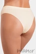 Трусики бесшовные в рубчик GIULIA Brasilian briefs RIB MILK L/XL Молочные - изображение 2