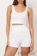Топ на широких бретелях в рубчик GIULIA Top Rib BIANCO L/XL Белый - изображение 3