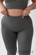 Легінси безшовні великого розміру InSecret Leggings Basic Sport Poppy Seed 2XL Темно-сірі - зображення 2