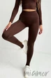 Легинсы бесшовные со штрипками InSecret Leggings Straps 02 CHICORY COFFEE M/L Темно-коричневі - изображение 1