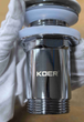 Донный клапан для раковины Koer PW-08-11 1 1/4'' без перелива автоматический СLICK-СLACK (Белая руля - изображение 3