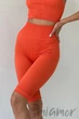 Велосипедки бесшовные в рубчик GIULIA Tracks Rib CORAL ROSE S/M Оранжевые - изображение 1