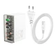 Зарядний пристрій Hoco N36 Fuerza six-port PD65W GaN (3C3A) White - зображення 2