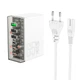 Зарядний пристрій Hoco N36 Fuerza six-port PD65W GaN (3C3A) White - зображення 6