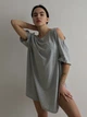 Хлопкова нічна VIDCHUY сорочка колекції «Солодкі сни» сіра One size 55889 - зображення 1