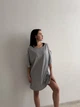 Хлопкова нічна VIDCHUY сорочка колекції «Солодкі сни» сіра One size 55889 - зображення 5
