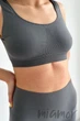 Топ на широких бретелях безшовный InSecret Top Basic POPPY SEED S/M Темно-серый - изображение 2