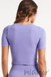 Tоп бесшовный с короткими рукавами Giulia Top Crop T-Shirt VERI PERI L/XL Фиолетовый - изображение 2
