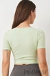 Tоп бесшовный с короткими рукавами Giulia Top Crop T-Shirt GREEN ASH L/XL Салатовый - изображение 2
