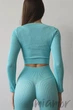 Кроп-топ в рубчик с длинными рукавами INSECRET CROP TOP RIBBED WATERSPOUT L/XL Мятный - изображение 4