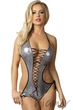 Боди с леопардовым принтом Excellent Beauty B-218 2XL Серебро - изображение 1