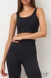 Топ на широких бретелях в рубчик GIULIA Top Rib L/XL Черный - изображение 4