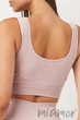 Топ на широких бретелях в рубчик GIULIA Top Rib BURNISHED LILAC L/XL Розовая пудра - изображение 3
