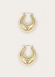Серьги женские овалы с подарочной коробкой PrettyLittleThing Золотистые 12444 - изображение 2