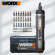 Акумуляторна викрутка Worx WX242 4V 2000mAh + 30 біт, 320 об/хв, 8 Нм, USB-C, 6.35 мм, LED, реверс - зображення 1