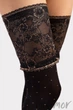 Панчохи в горох з широкою коронкою Fiore Notte 40 den O4116 4 Nero/Gold - зображення 2