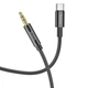 Кабель перехідник Hoco UPA19 Type-C to AUX mini Jack 3.5 mm 1 м, Black - зображення 1