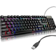 Ігрова клавіатура RGB підсвічування USB чорна KR 6300 для ПК 104 клавіші - зображення 7