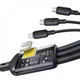 Кабель зарядки 3 в 1 100w Baseus Silky One-for-Three Fast Charging Type-C to Micro USB+Lightning+Type-C 100W 1.5m (black) - изображение 4