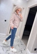Куртка-піджак жіноча на підкладці з відкладним коміром та кнопками бежевий 42-44 - зображення 3