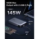Батарея універсальна Ugreen 20000mAh 145W with Built-in Cable (PB551 55992B) UGREEN PB551 55992B 971869 - зображення 4